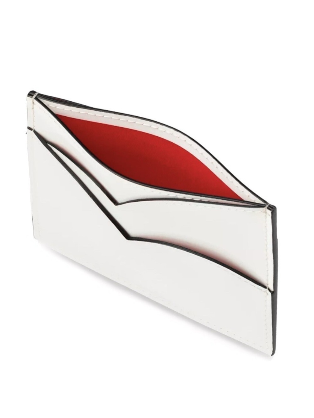 Christian Louboutin Hot Chick Card Case White Patent Leather New
